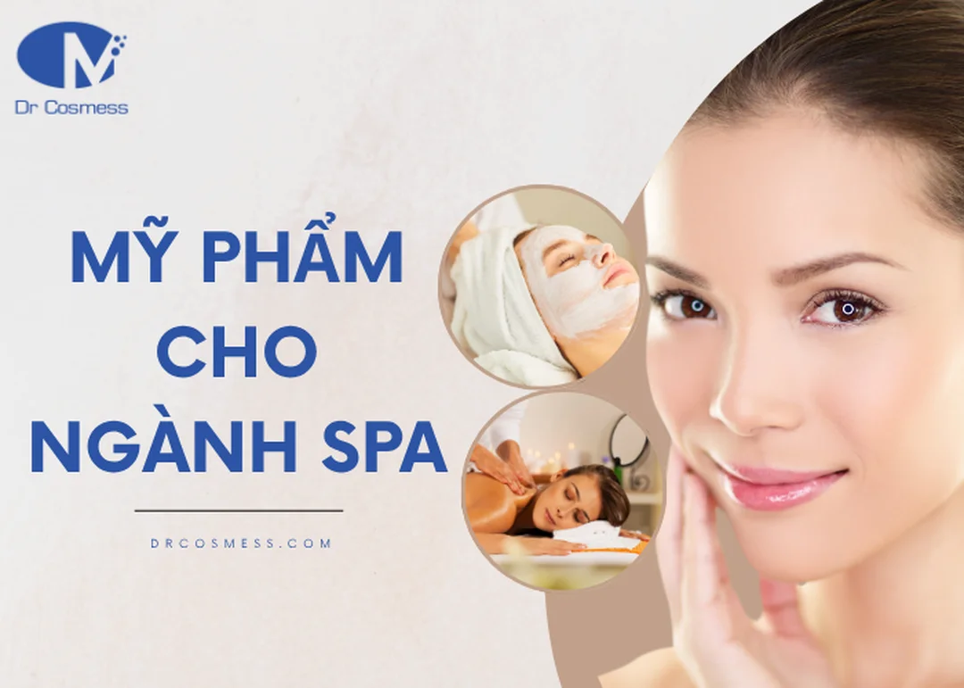 Các dòng dược mỹ phẩm chuyên dụng được bảo quản trong phòng trị liệu spa