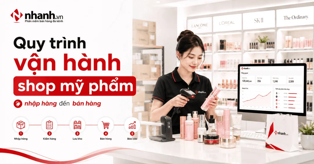 Quy trình kiểm soát đơn hàng sỉ mỹ phẩm